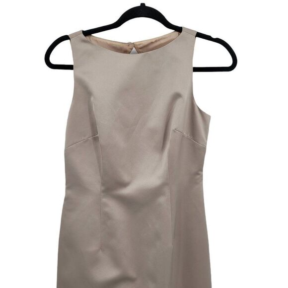 Vtg Laundry by Shelli Segal Dress Gown Sleeveless Peekaboo Bow Back Champagne 4 - Picture 9 of 11